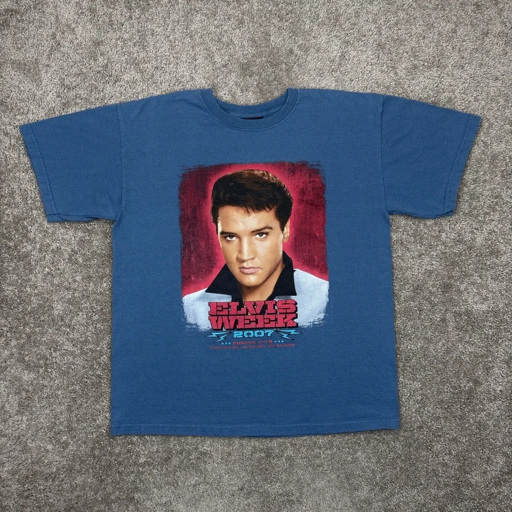 Vintage 2007 Elvis Presley Elvis Week Graceland Memphis T Shirt Medium